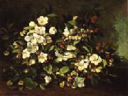 Gustave Courbet Apple Tree Branch in Flower oil painting